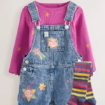 Kids Denim Dungaree Set