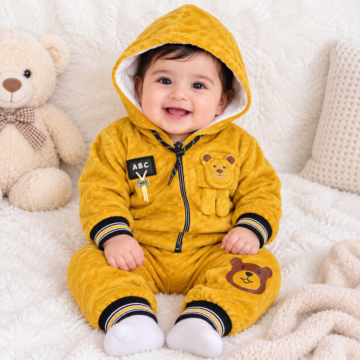 Teddy Bear Tracksuit for Kids – Hooded Jacket